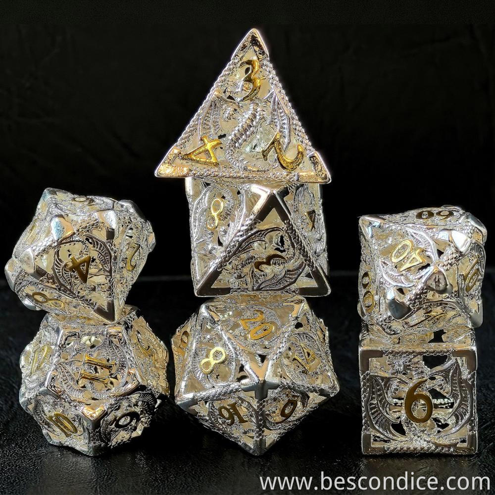 Silver Dragon Dnd Dice Set 7pcs